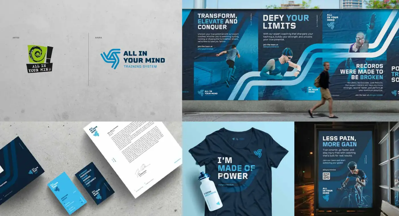 All In Your Mind: Rebranding · sistema de entrenamiento